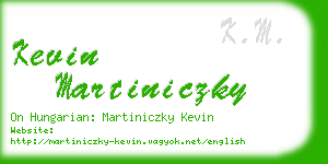 kevin martiniczky business card